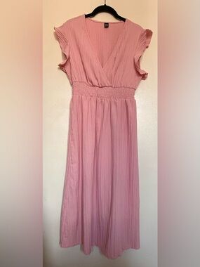 Cute Pink Dress with elastic waist